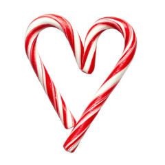Candy cane in heart shape 