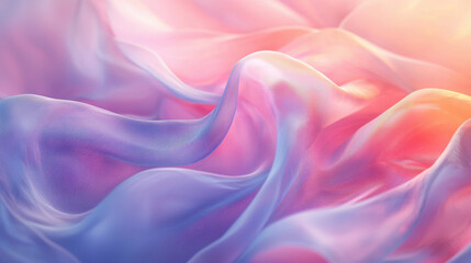Soft, flowing fabric in pastel colors creates dreamy atmosphere