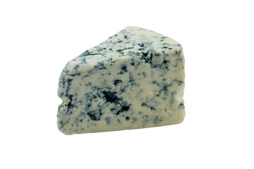 Blue cheese with mold isolated on white background