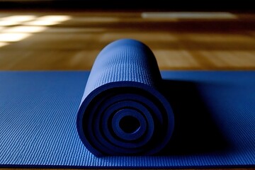 Rolled Up Yoga Mat - Perfect for Fitness