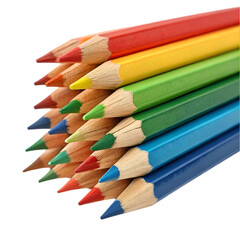 Fototapeta premium Colored pencils isolated on transparent background