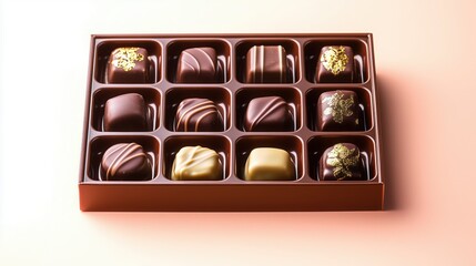 Obraz premium Luxury Chocolate for Gift Giving, Isolated on White Background Luxury Chocolate Premium Gift for Chocolate Lovers, High-End Gourmet Chocolate