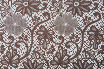Gray fabric with abstract pattern a background or texture