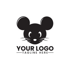 Vector of a rat design logo Mouse vector illustration