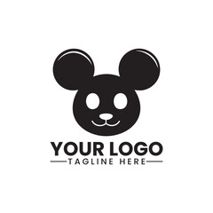 Vector of a rat design logo Mouse vector illustration