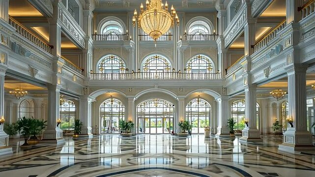 Grand Palace Lobby: Opulent Interior Design