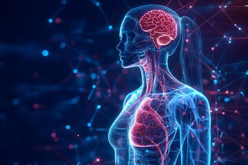 3D rendered illustration of a human anatomy