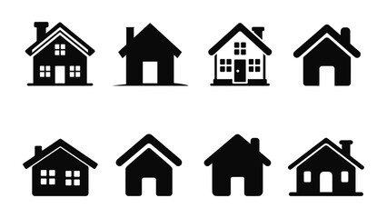 House icon set. Home icon vector, Real estate house icon. vector illustration