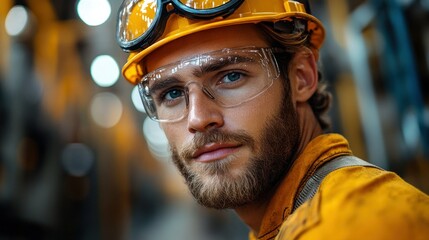 Portrait of a Handsome Construction Worker