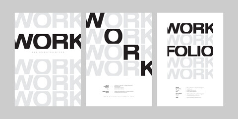 black and whtie bold portfolio cover