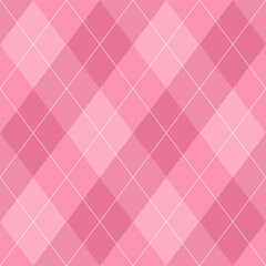 Argyle pattern of geometric rhombus. Harlequin design. Classic diamond shaped textile material for gift wrapping paper, socks, sweater, jumper, other modern textile or paper design.