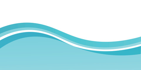 Abstract blue wave background, minimal wave design concept, vector illustration. for banner, banner.