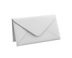 Isolated Angled White Envelope Presenting Confidentiality