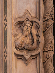 Italia, Firenze, particolare del Campanile di Giotto.