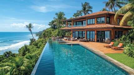 Luxury Oceanfront Villa with Infinity Pool in Costa Rica