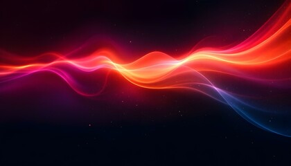 Fototapeta premium A sleek and modern desktop wallpaper background featuring abstract waves of red, and black colors against a dark gradient backdrop. wavy lines in varying shades of golden and red hues. 
