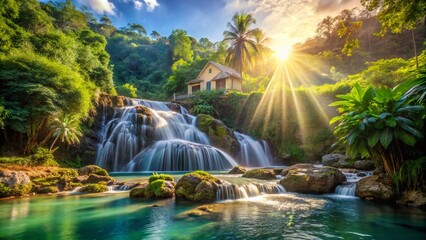 Sparkling Spring Water, Paradise, Dominican Republic - Refreshing Nature Scene