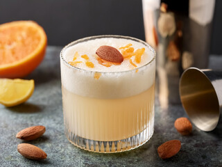 Amaretto sour cocktail