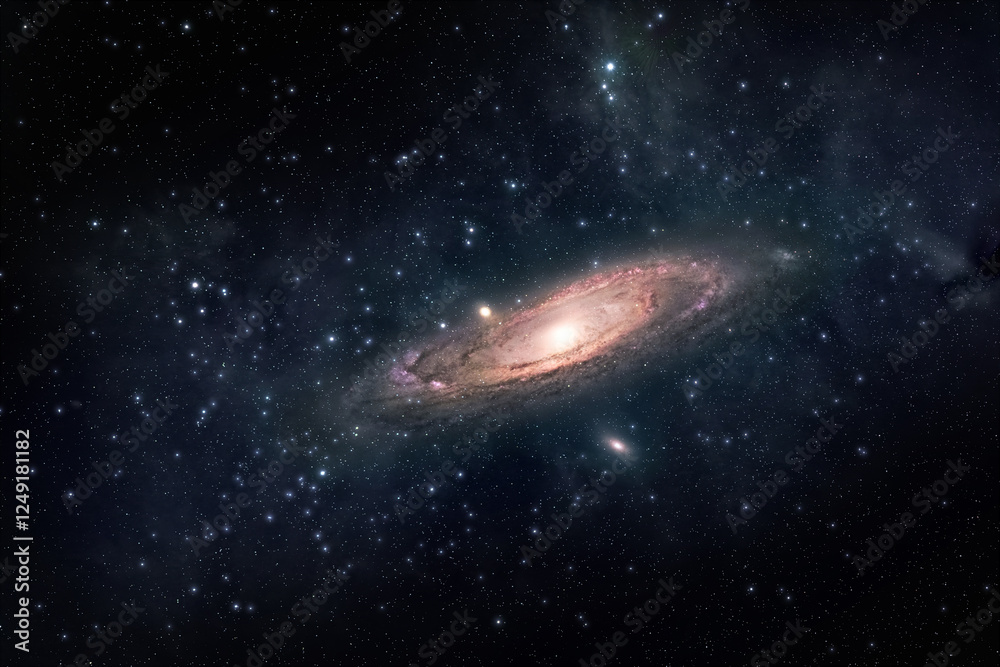 Wall mural andromeda deep space photography, a majestic galaxy