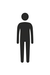 Isolated Minimal Black Stick Figure