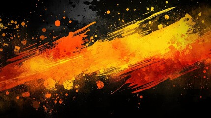 Obraz premium Vibrant abstract watercolor background with orange and yellow tones, featuring subtle brush strokes and grunge elements.