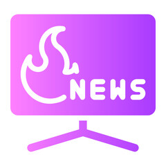 Obraz premium news gradient icon