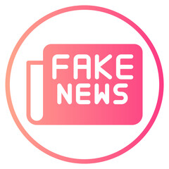 fake news gradient icon