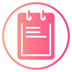 notepad gradient icon