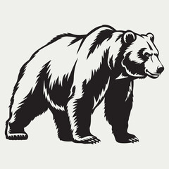 Bear Silhouette Draw Animal