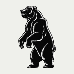 Bear Silhouette Draw Animal