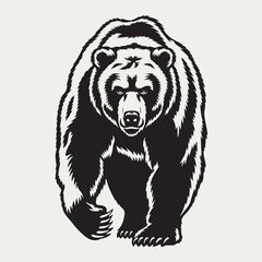 Bear Silhouette Draw Animal