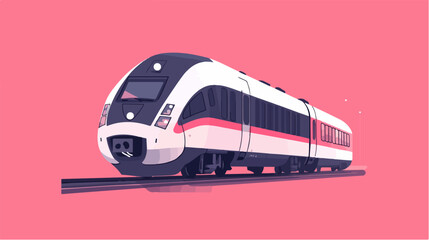 Fototapeta premium Illustration of a modern high-speed train. Railway travel. Railroad.
