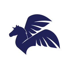 Pegasus logo vector illustration template