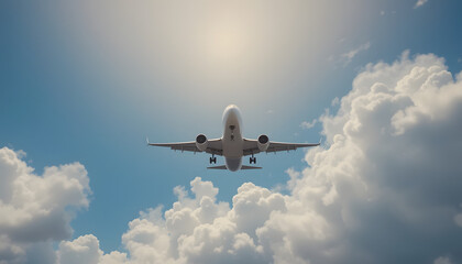 Obraz premium airplane in the clouds