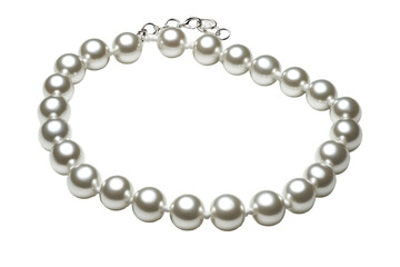 Obraz premium pearl necklace on white background