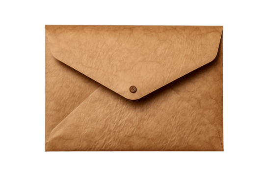 brown envelope on wooden background