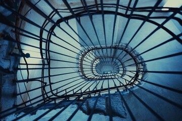 spiral staircase in a building