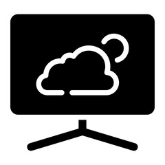 weather forecast glyph icon