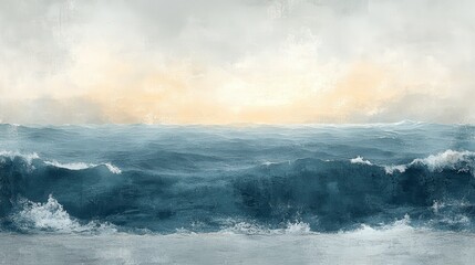 Obraz premium Dramatic ocean waves at sunset, coastal view, peaceful background, website banner