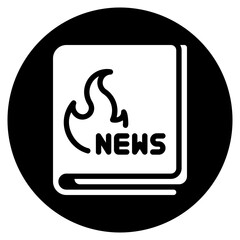 newspaper glyph icon