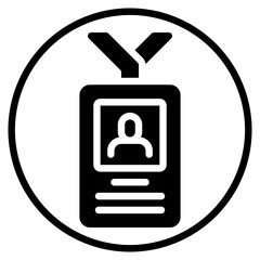 press card glyph icon