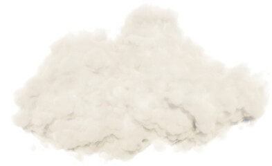 Isolated 3D render cloud PNG on transparent background