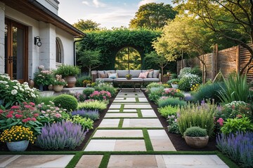 Obraz premium Unique Garden Variations for Beautiful Summer Landscaping