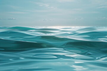 Naklejka premium Extracting Tranquil Oceanic Water Layers in a Smooth and Clear Marine Backdrop