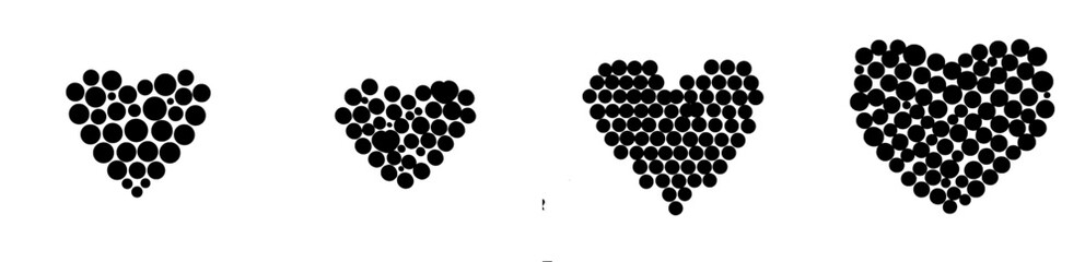 Heart Geometric Icon in a modern shape, bold and abstract, with red and black colors