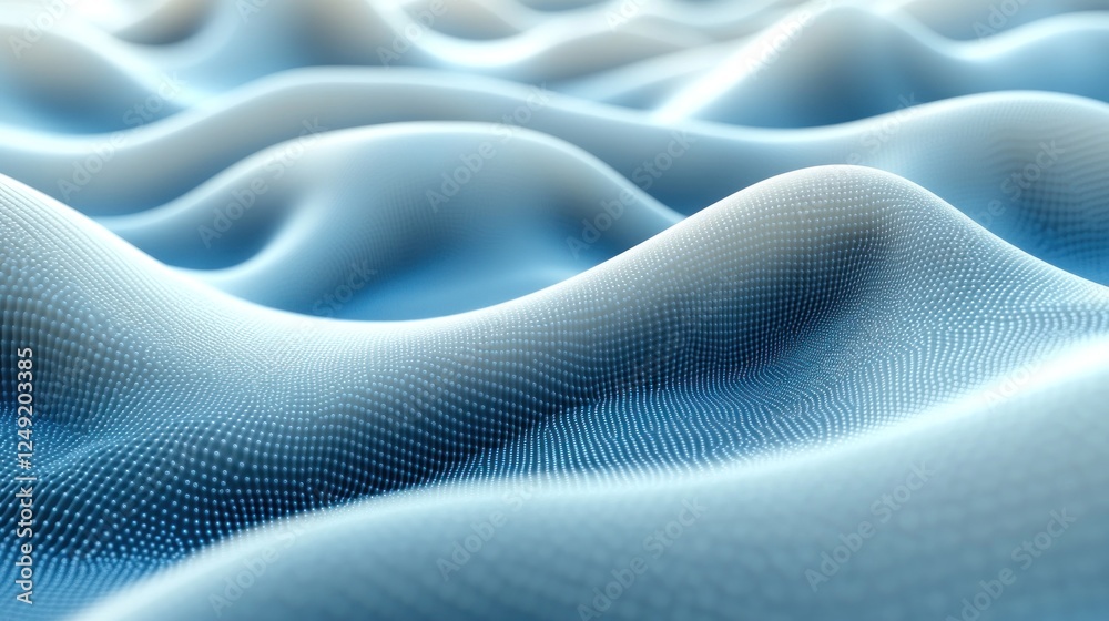 Aufkleber Abstract blue wave pattern, undulating surface texture.