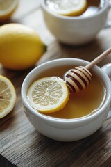 Sweet, warm drink made from fresh lemons and homemade honey.