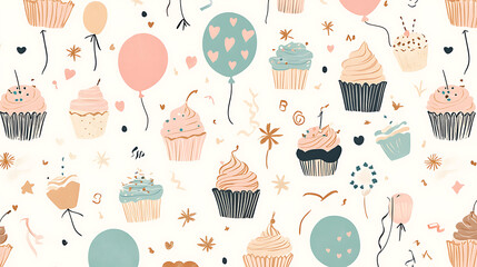 Cake for birthday parties card making background