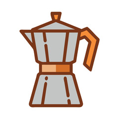 Moka pot coffee maker for stovetop brewing