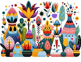 "Jardines de Fantasía: Maravillas Ilustradas"